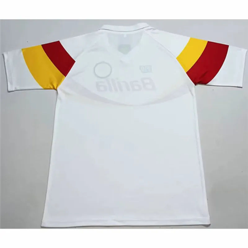 Camiseta retro de fuera de AS Roma 1990/91 - Blanca