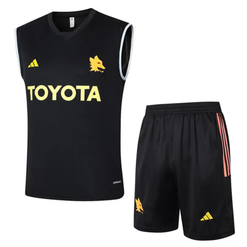 AS Roma 2024/25 Weste + Shorts - Schwarz