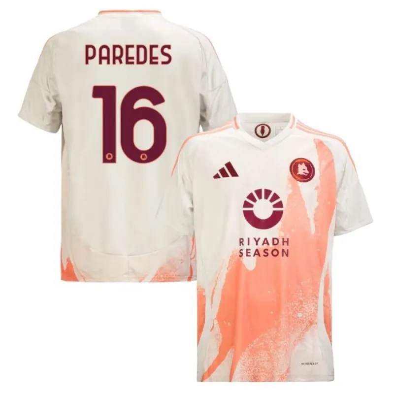 Paredes AS Rom 2024/25 Auswärts - Trikot - Weiß