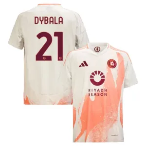Dybala, maillot d'extérieur de l'AS Roma 2024/25 - Blanc