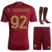 El Shaarawy, ensemble de maillots pour enfants du domicile de l'AS Roma 2024/25 - Rouge vin