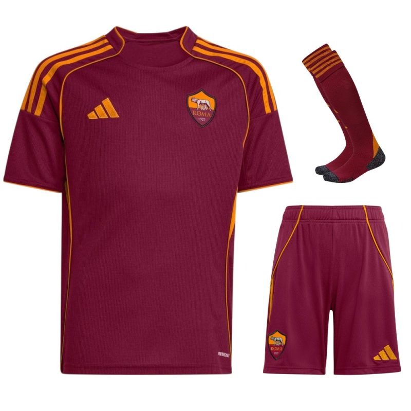 AS Roma 2025/26 Kids' Jersey Set - Burgundy