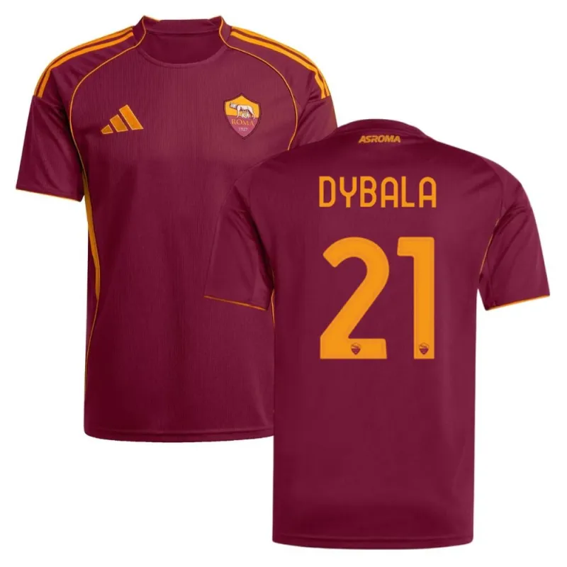 Maillot domicile de DYBALA pour l'AS Roma 2025/26 - Bourgogne