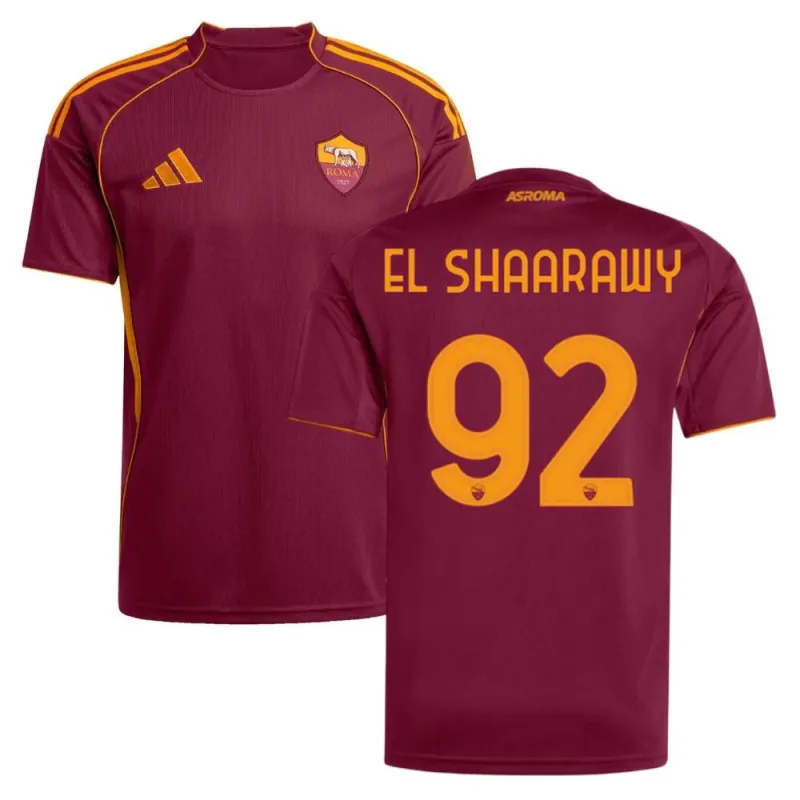 Maillot domicile de EL SHAARAWY pour l'AS Roma 2025/26 - Bourgogne