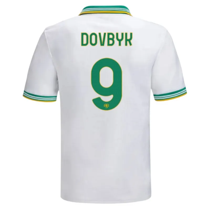 AS Roma DOVBYK 2025/26 Troisième ensemble de maillot pour enfants - Blanc