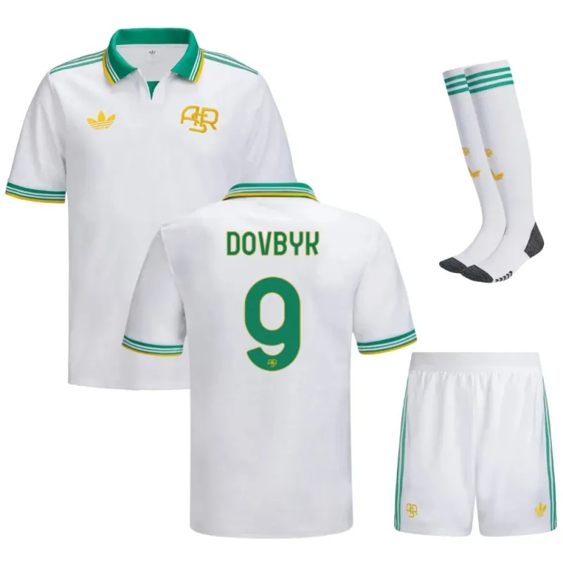 AS Roma DOVBYK 2025/26 Troisième ensemble de maillot pour enfants - Blanc