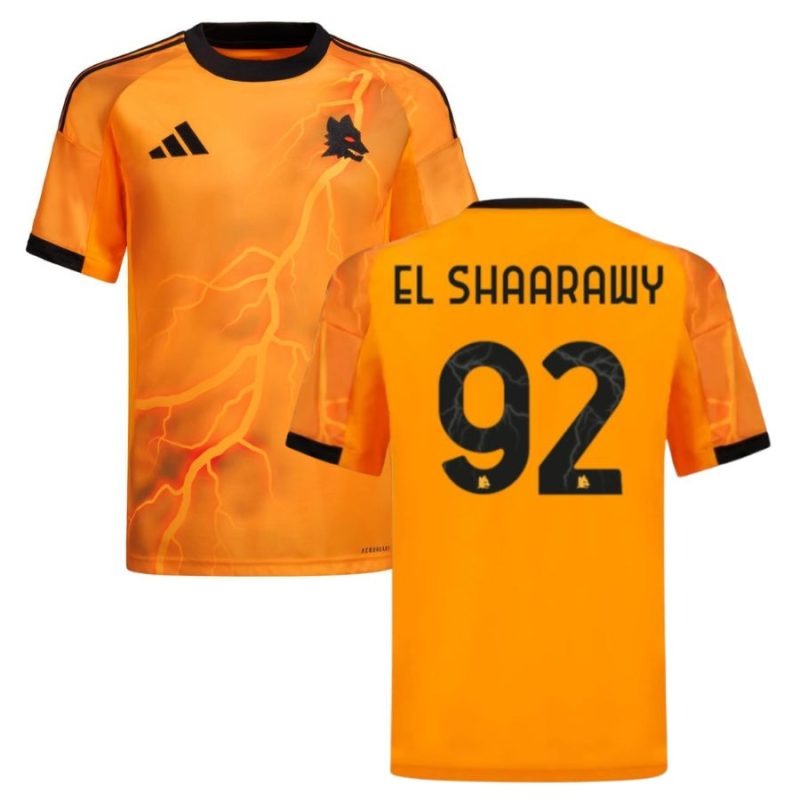 AS Roma EL SHAARAWY Camiseta de Visitante 2025/26 - Naranja