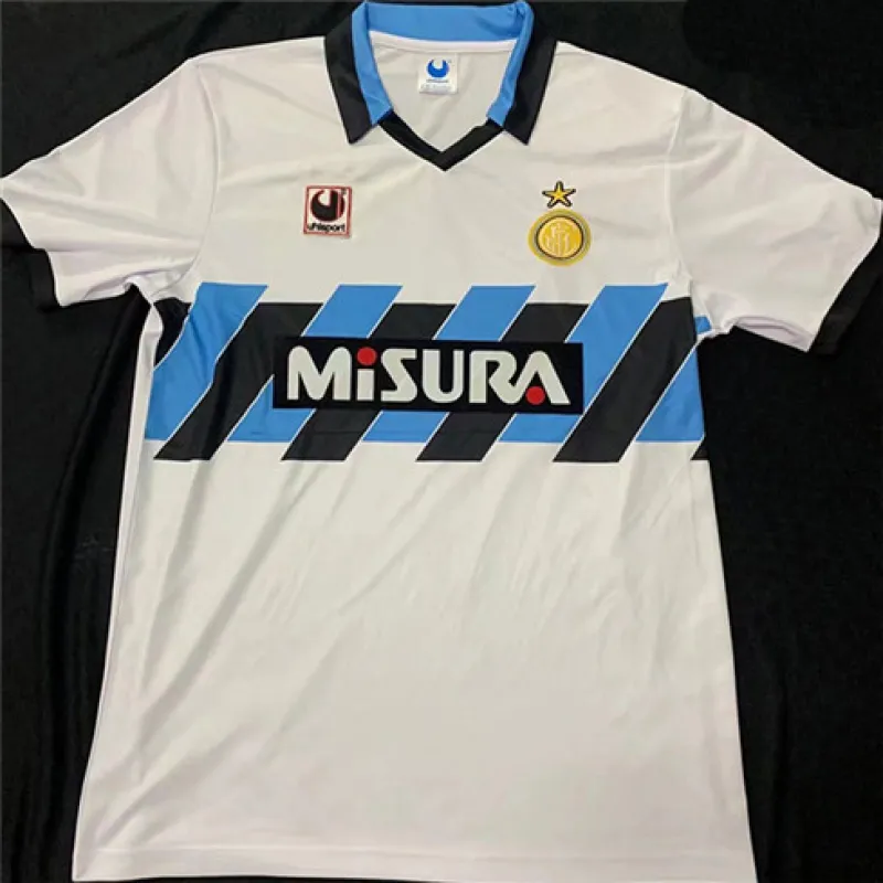 Inter Milan 1990/91 retro Auswärtstrikot - weiß