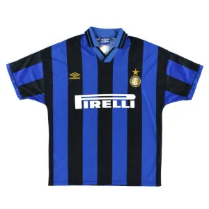 Inter Milan 1995/96 Retro Home Jersey - Blue/Black