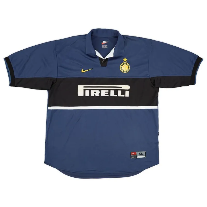Inter de Milán 1998/99 Camiseta retro tercera - Azul