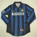 Inter Milan 1998/99 retro Heimtrikot mit langen Ärmeln - blau