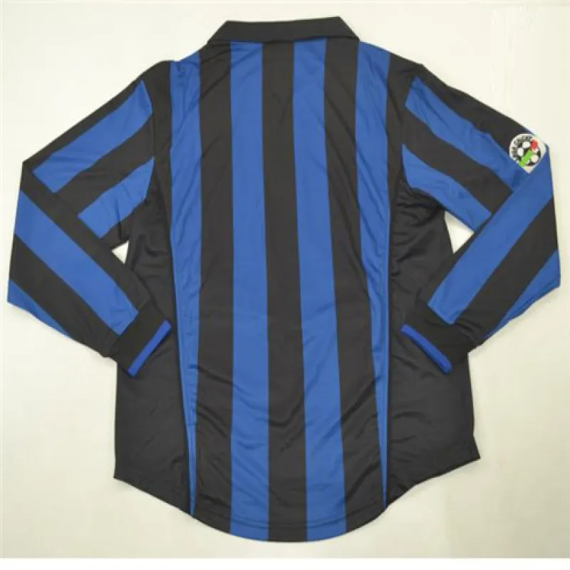 Inter Milan 1998/99 retro Heimtrikot mit langen Ärmeln - blau