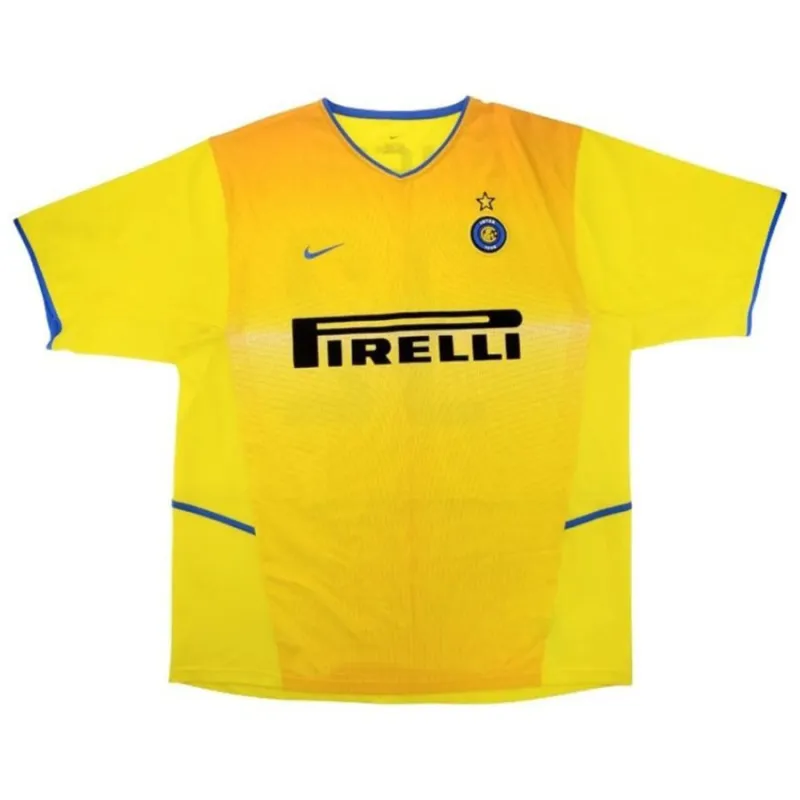 Inter de Milán 2002/03 Camiseta retro tercera - Amarilla