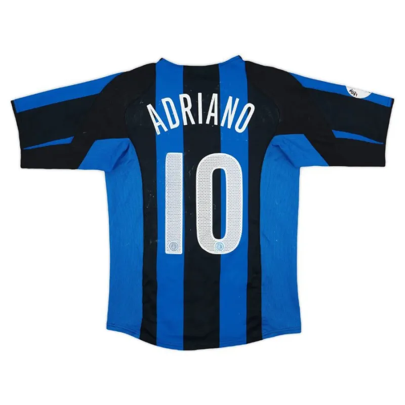 Inter de Milán ADRIANO 2004/05 Camiseta retro local - Azul/Negra