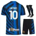 Le kit d'enfant de domicile 2024/25 de l'Inter Milan de Lautaro - Bleu