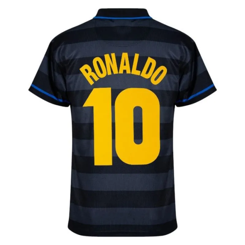 Camiseta retro de visita de Ronaldo Inter Milan 1997/98 - Negra