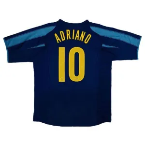 Inter Milan ADRIANO 2004/05 Retro Third Jersey - Blue