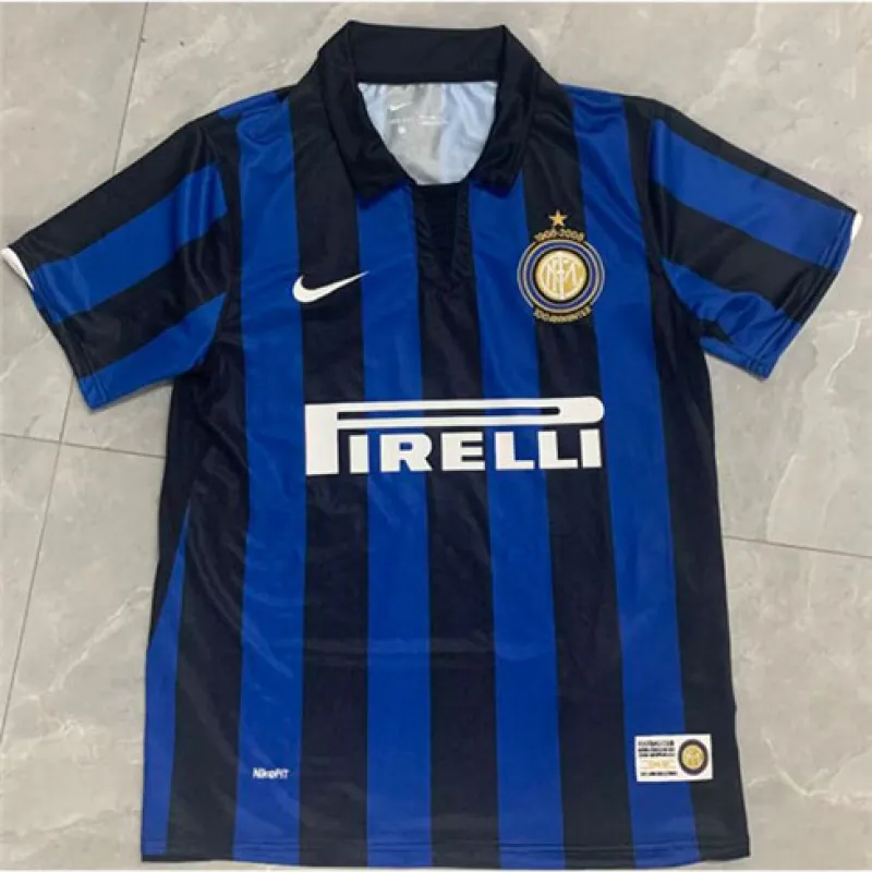Inter Milan 2007/08 retro Heimtrikot - blau