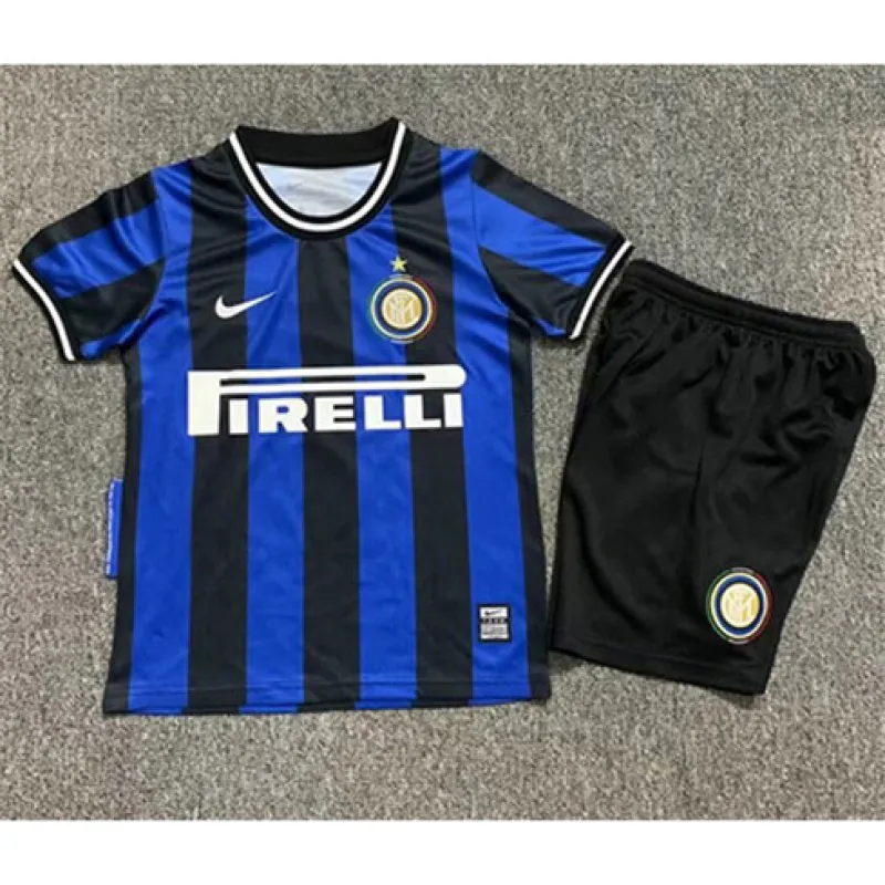 Inter Milan 2009/10 retro Kinder-Heimtrikot - blau
