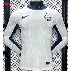 Camiseta de fuera de mangas largas del Inter de Milán 2024/25-Jugador-Blanca