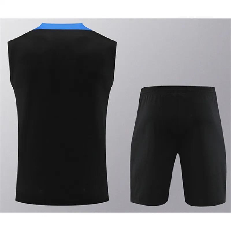 Pantalones cortos y chaleco del conjunto de entrenamiento del Inter Milan 2024/25 - negro