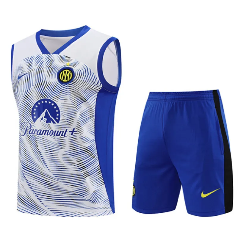 Inter Milan 2024/25 Trainingsanzugshose und -westen - weiß