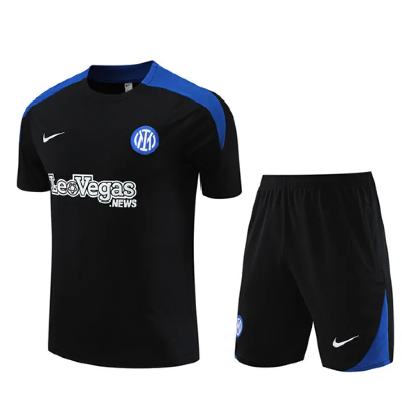 Camiseta de entrenamiento para niños + pantalones cortos del Inter Milan 2024/25 - negro