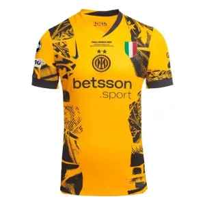 Camisa Tercera para Niños de la Final de la Liga de Campeones 2025 de Inter de Milán - Amarillo