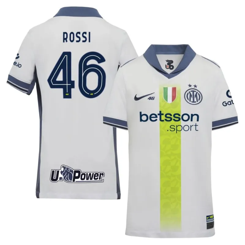 Valentino Rossi, Inter Mailand 2024/25 Auswärtsspezial VR46 Kinder-Trikot - Weiß