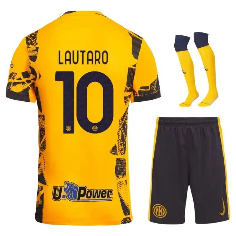 Lautaro, Inter Mailand 2024/25 Drittes Kinder - Trikot - Gelb