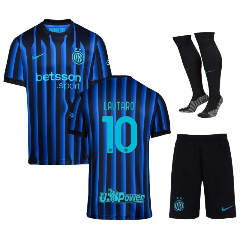 Inter de Milán LAUTARO Niños 2025/26 Kit local - Azul