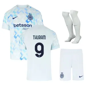 Set de camiseta infantil de THURAM del Inter Milan 2025/26 fuera de casa - Blanco