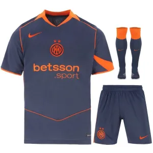 Inter Milan 2025/26 Ensemble Maillot Third Enfant - Bleu/Orange