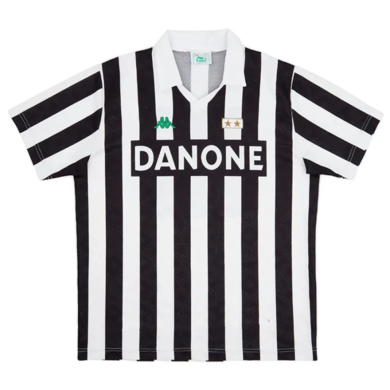 Juventus 1992-94 Camiseta retro local - Blanca/Negra