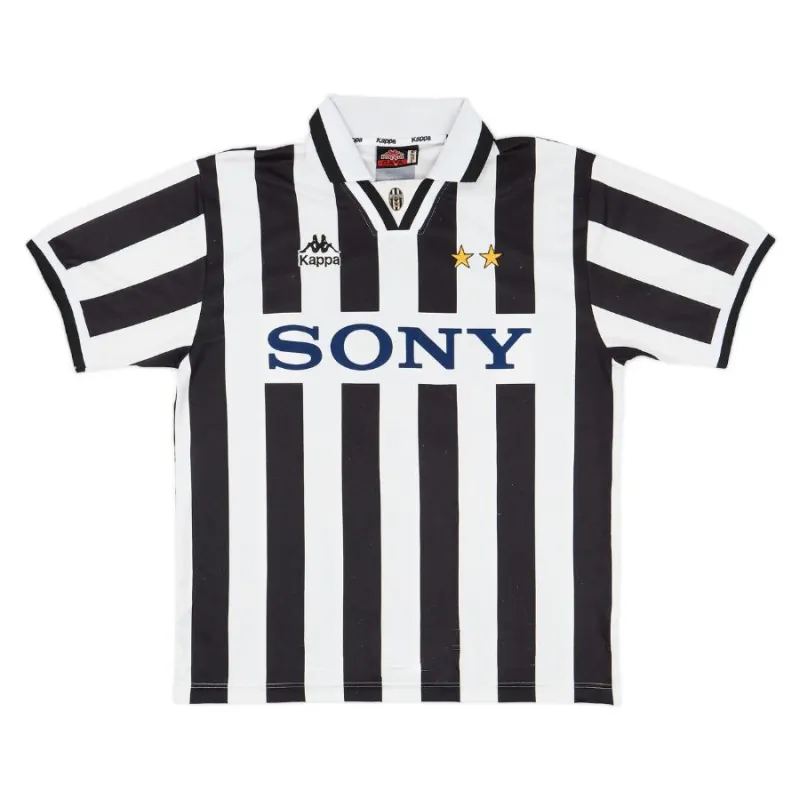 Juventus 1995-97 Camiseta retro local - Blanca/Negra