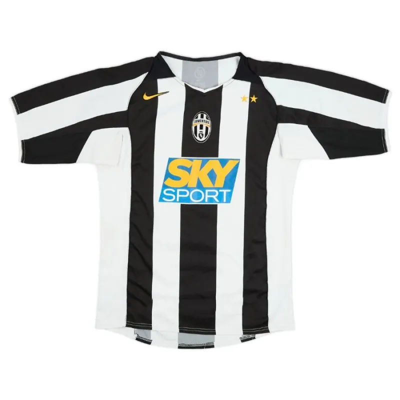 Juventus 2004/05 Retro-Heimtrikot - Weiß/Schwarz