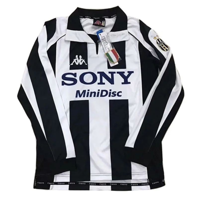 Juventus 1997/98 Heimretro - Langarmtrikot - Weiß