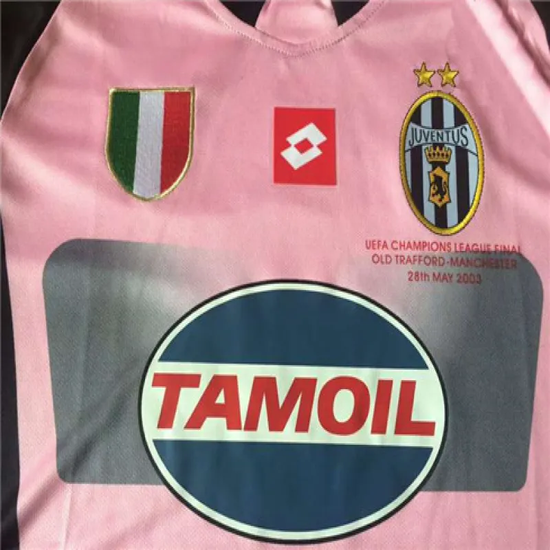 Camiseta del portero retro de la final de la Liga de Campeones UEFA 2002/03 de Juventus - Rosa