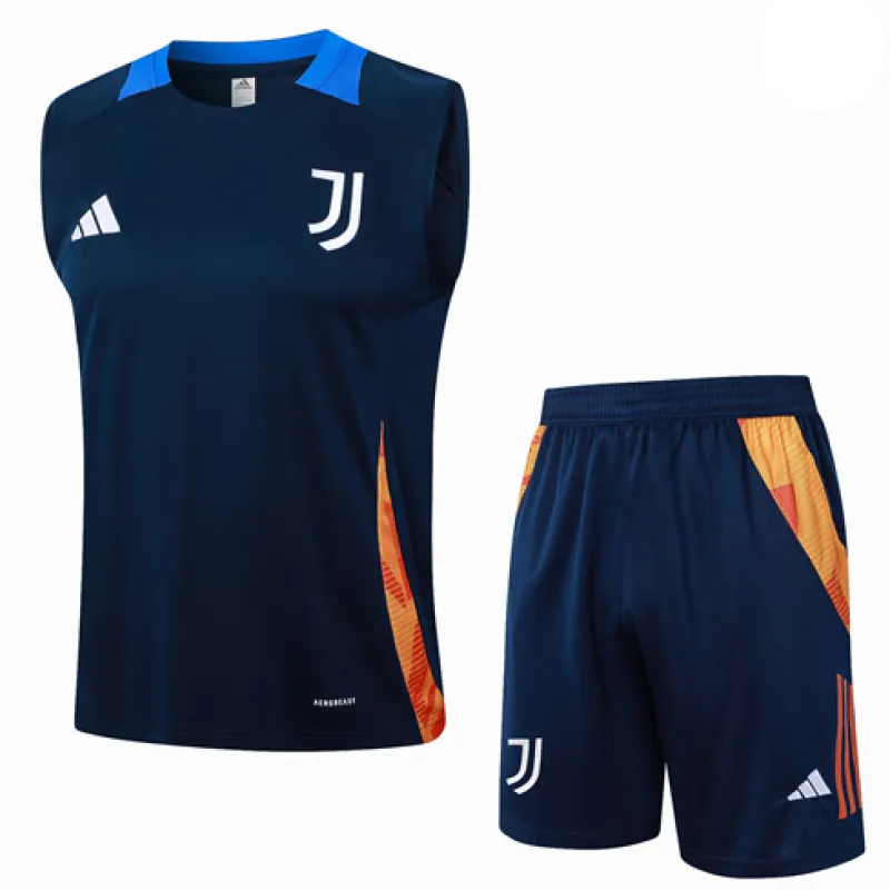 Juventus 2024/25 Trainingsjersey + Shorts - blau
