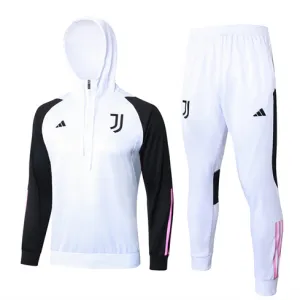 Abito sportivo con cappuccio per bambini della Juventus 2024/25 - bianco