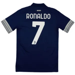 Maillot rétro domicile n°7 de Juventus de Cristiano Ronaldo 2020/21 - Bleu