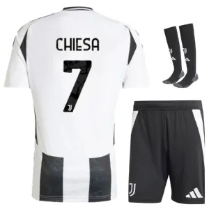 Ensemble maillot domicile Juventus 2024/25 enfant Chiesa