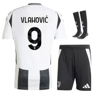 Ensemble de maillots pour enfants domicile de Juventus 2024/25 de Vlahovic - Blanc