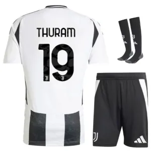 Ensemble de maillots pour enfants domicile de Juventus 2024/25 de Thuram - Blanc