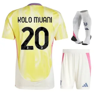 Ensemble de maillots pour enfants extérieurs de Juventus 2024/25 de Kolo Muani - Jaune