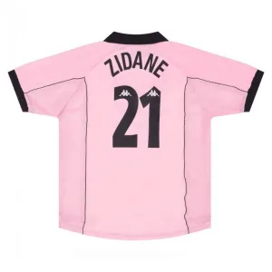 Maillot retro d'échange de Zinedine Zidane Juventus 1997/98 - Rose