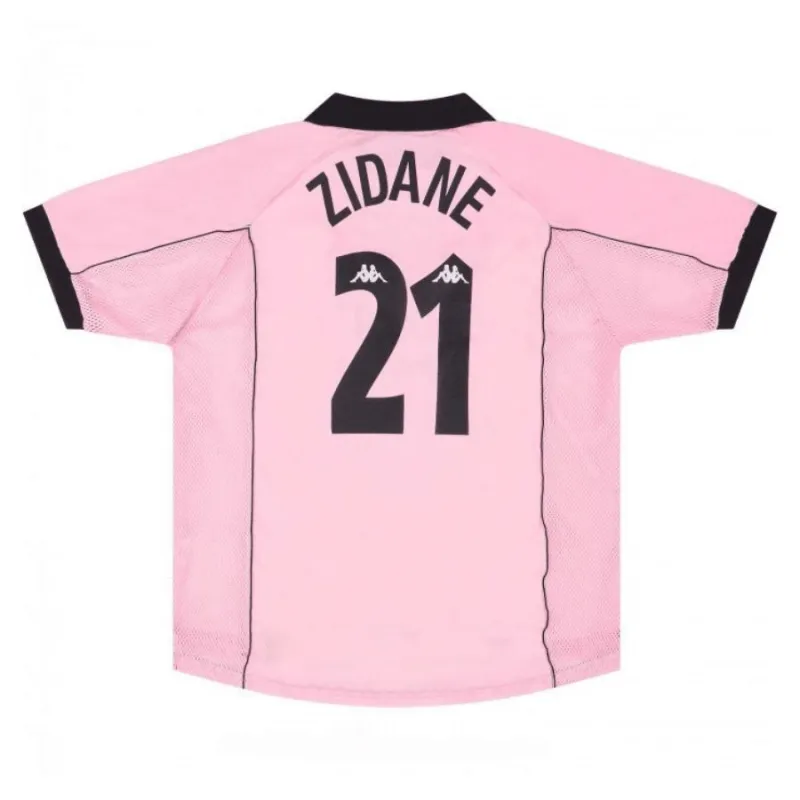 Camiseta retro de visita de Zinedine Zidane Juventus 1997/98 - Rosa