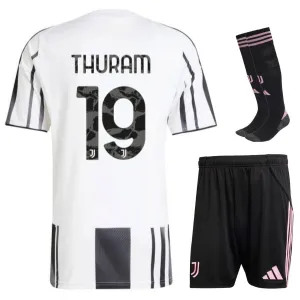Kit infantil THURAM de Juventus 2025/26 local - Blanco