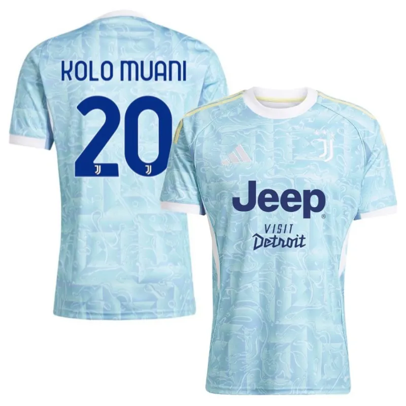 Juventus Kolo Muani 2025/26 Auswärtstrikot - Blau
