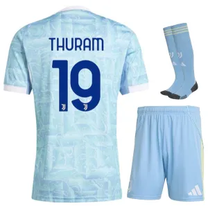 Set de camiseta infantil de THURAM de la Juventus 2025/26 fuera de casa - Azul